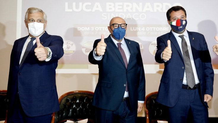 Milano, Antonio Tajani, Luca Bernardo e Matteo Salvini