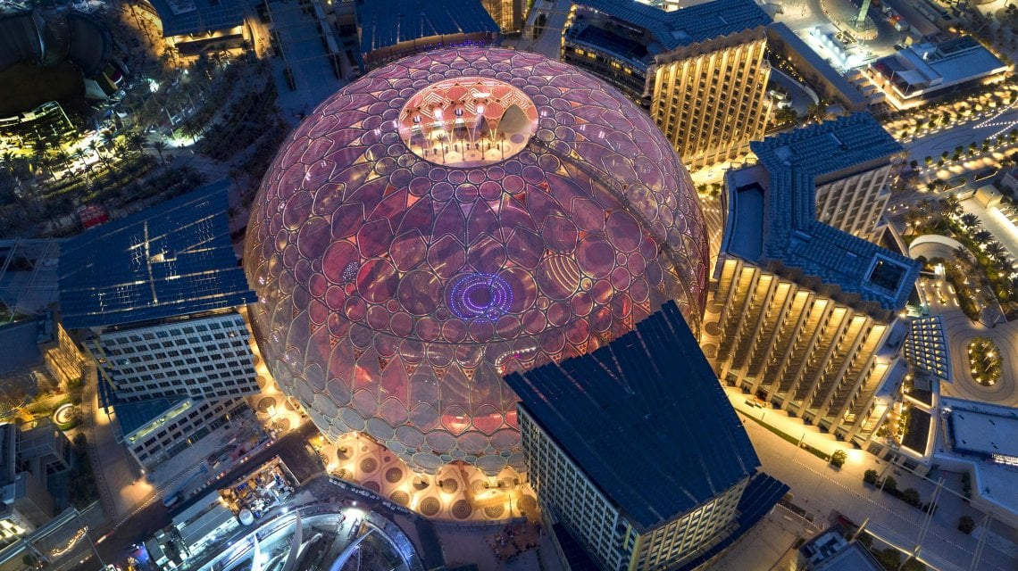 La piazza centrale di Al Wasl, il centro nevralgico dell&rsquo;Expo (foto Dany Eid)