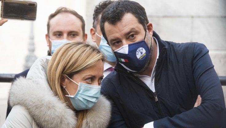 Giorgia Meloni e Matteo Salvini