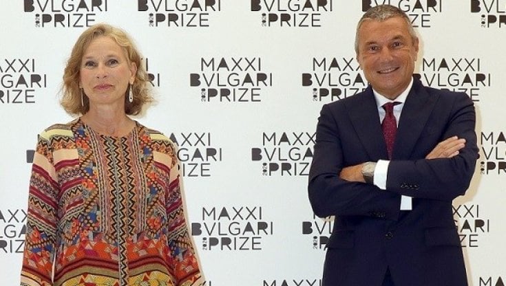 Giovanna Melandri con Jean-Crisophe Babin, numero uno di Bulgari