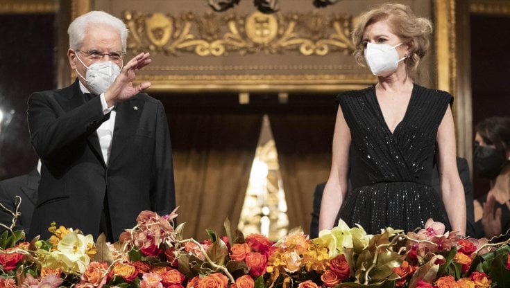 Milano, il presidente della Repubblica Sergio Mattarella alla Prima della Scala