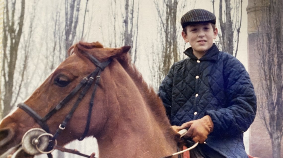 Arturo Galansino con Veronica, nel 1986