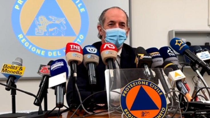Il presidente della Regione Veneto Luca Zaia