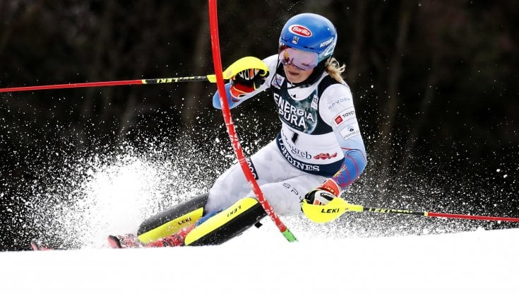 Mikaela Shiffrin nello slalom di Zagabria