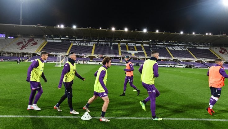 Gioved&igrave; sera la Fiorentina, per l'assenza dell'Udinese bloccata dalla Asl, si &egrave; allenata allo stadio Franchi vuoto