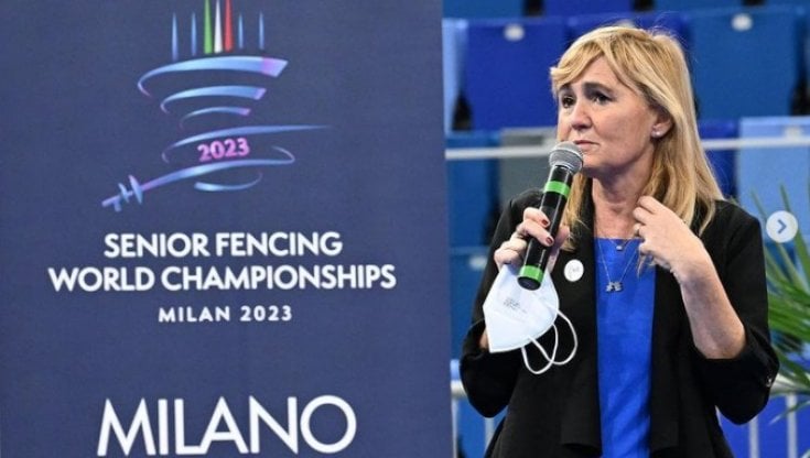 Diana Bianchedi alla presentazione dei Mondiali di Milano (Instagram federscherma)
