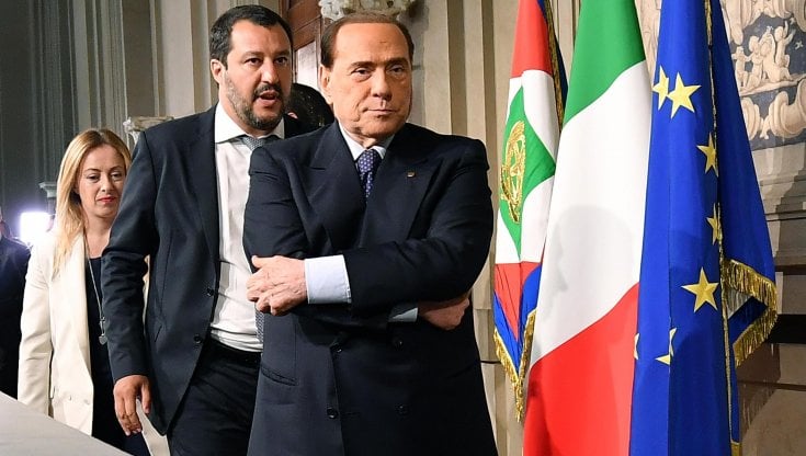 Silvio Berlusconi, Matteo Salvini e Giorgia Meloni