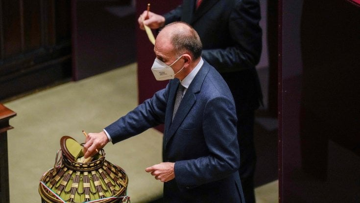 Enrico Letta alla votazione