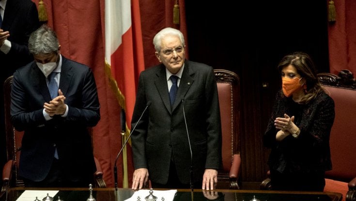 Sergio Mattarella alla cerimonia d'insediamento