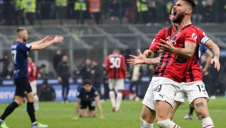 L'esultanza di Olivier Giroud: &egrave; lui l'uomo derby 