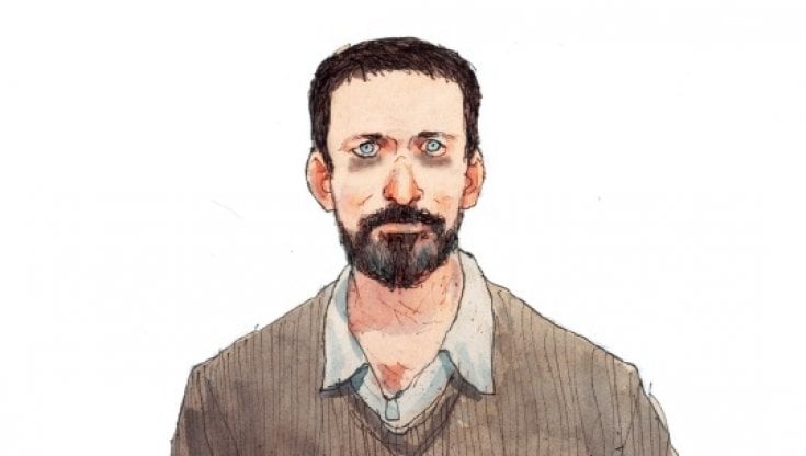 Michele Serra in un disegno di Gipi