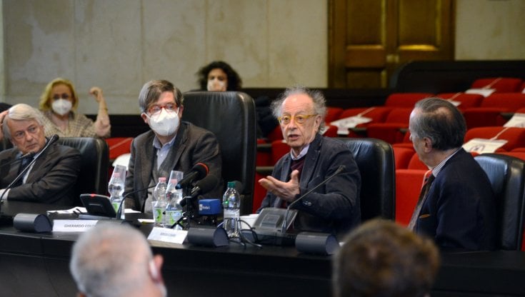 Milano, Conferenza in Tribunale per il Trentennale di Tangentopoli, Mani Pulite: Sergio Cusani e Gherardo Colombo 