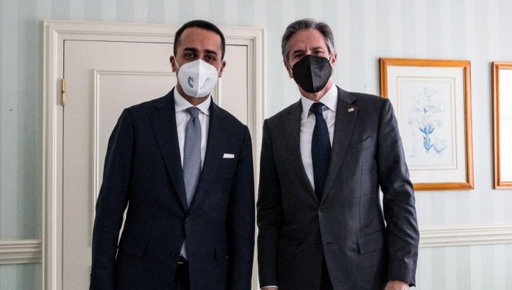 Il ministro Di Maio con il segretario di Stato Usa, Antony Blinken