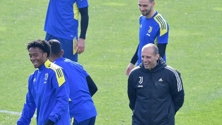 Allegri durante la rifinitura