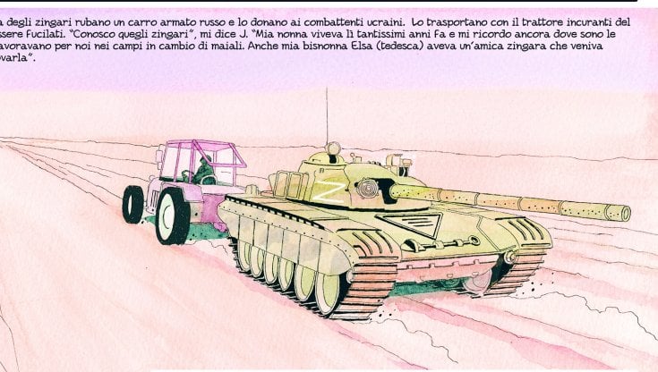 Un'illustrazione di Igort per Robinson