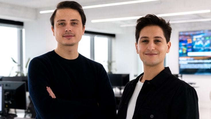 Christian Hecker (sinistra) con Emanuele Agueci, che guida Trade Republic in Italia