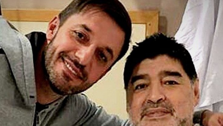 Maradona con l'avvocato Morla