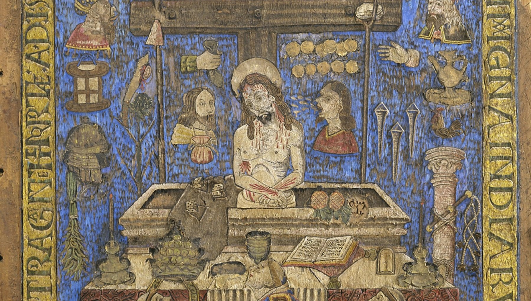 Messe de Saint Gregoire: realizzata in piume d&rsquo;uccello nel 1537 dalle maestranze azteche di Tenochtitl&aacute;n, l'odierna Citt&agrave; del Messico. Credit@Musee des Ameriques - Auch