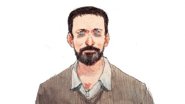 Michele Serra in un disegno di Gipi