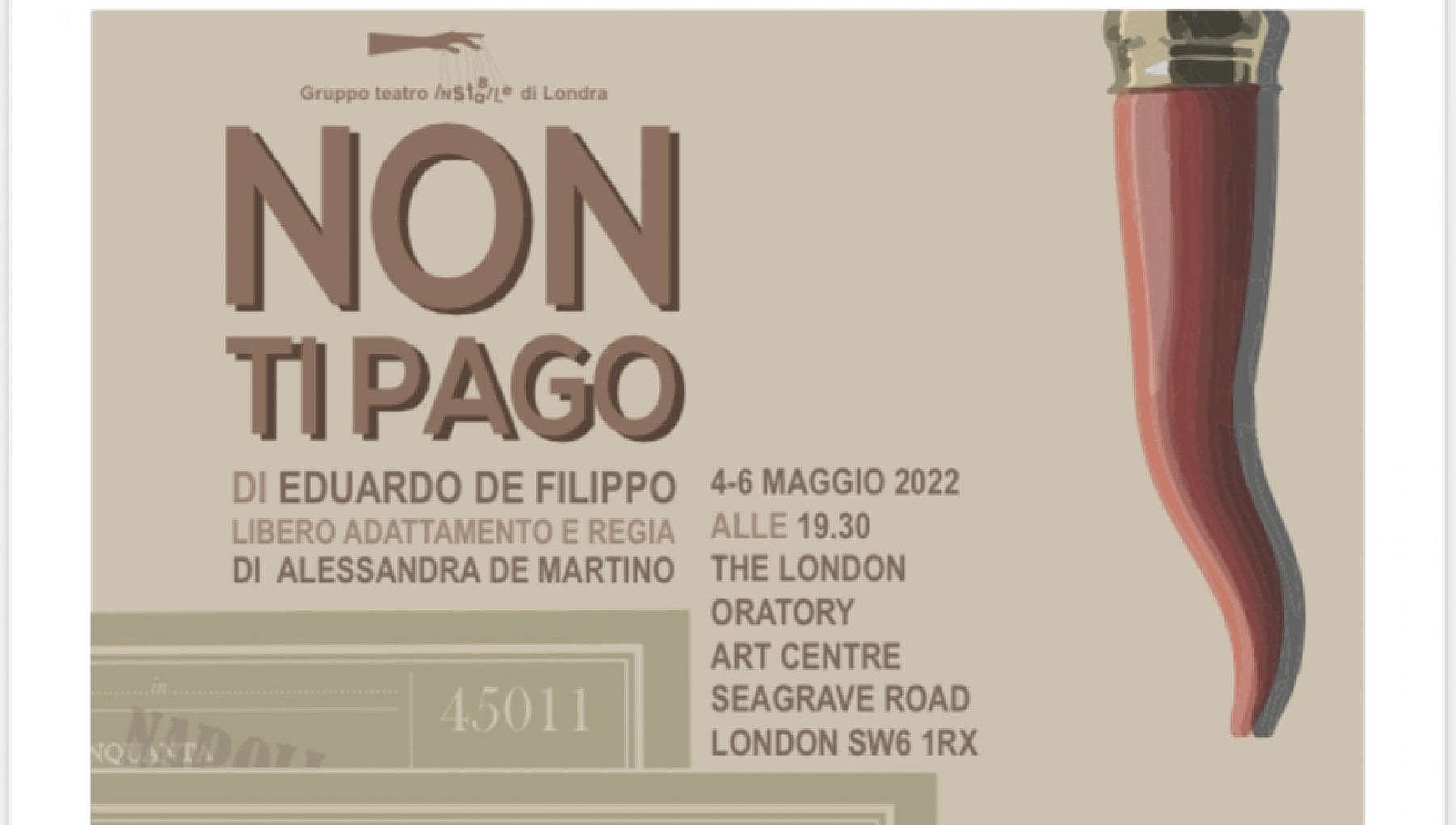  Non Ti Pago Torna Il Teatro Italiano A Londra Con Una Commedia Di 