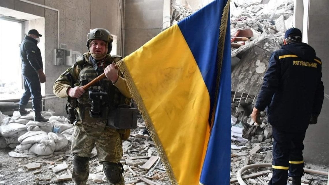 La bandiera dell'Ucraina