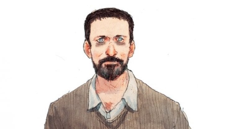 Michele Serra in un disegno di Gipi