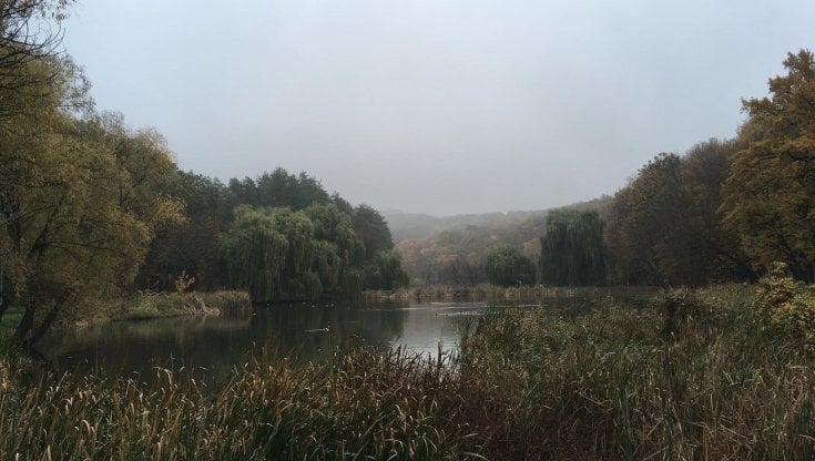 Nella foto scattata dall'autore il lago nel parco di cui parla nell'articolo