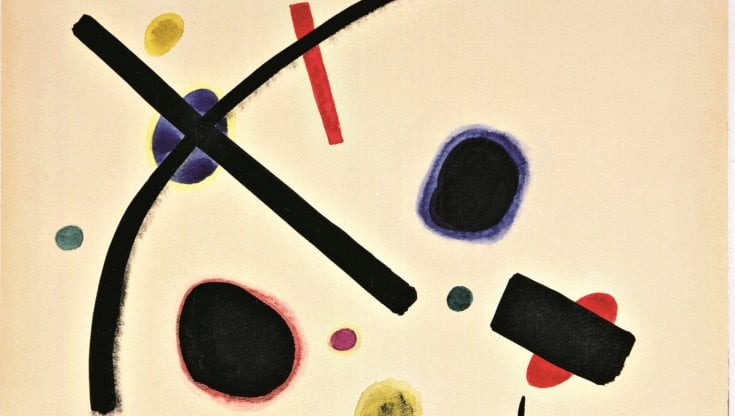 Vasilij Kandinskij: Senza titolo (1920-1921, particolare), Mosca, Galleria Tret&rsquo;jakov