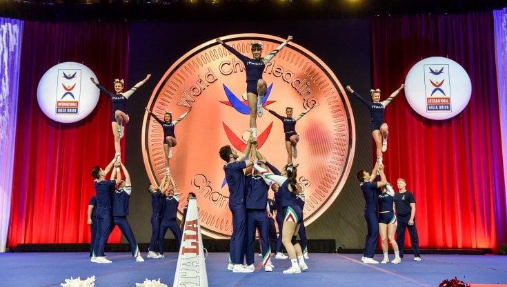 La squadra del Ficec Team Italia Icu che ha partecipato agli ultimi mondiali nel 2019 a Orlando.&nbsp;La citt&agrave; americana ospiter&agrave; la nuova edizione dell&rsquo;evento dal 20 al 22 aprile (Francesco A. Armillotta)
