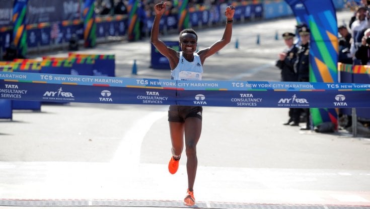 La kenyana Joyciline Jepkosgei, tra le favorite alla maratona di Boston