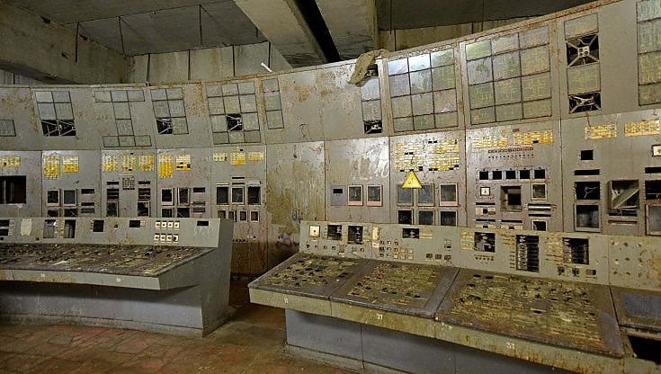 La sala di controllo del reattore 4