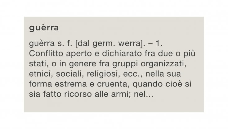 La guerra delle parole