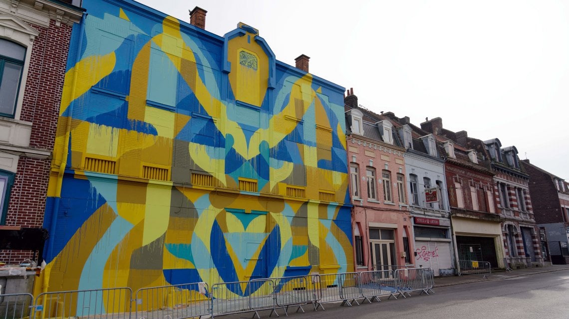 Roubaix, Francia. Affresco dell'artista di strada Maya Hayuk. Foto di Sylvain Lefevre/Getty &nbsp;