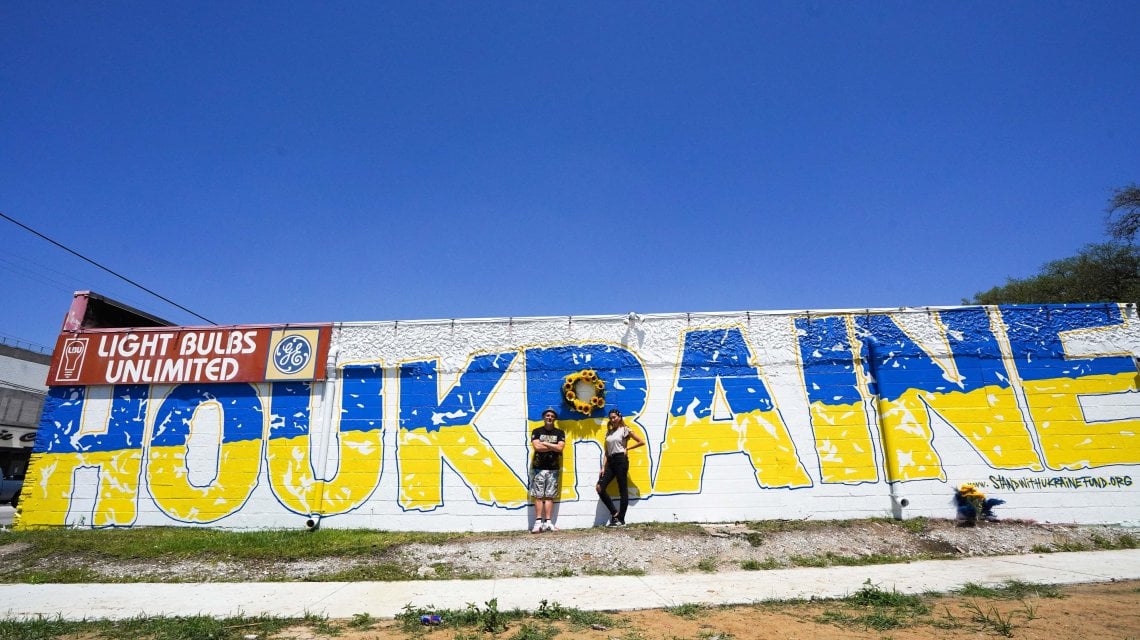 Houston, Texas. Murale di Sebastien Mr.D. Foto Getty