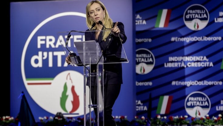 La leader di fdI, Giorgia Meloni