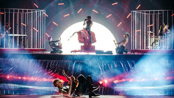 Le prove di Achille Lauro al PalaAlpitour di Torino (Foto dal sito ufficiale di Eurovision 2022)