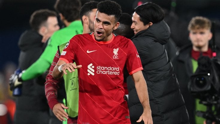Luis Diaz esulta a fine partita