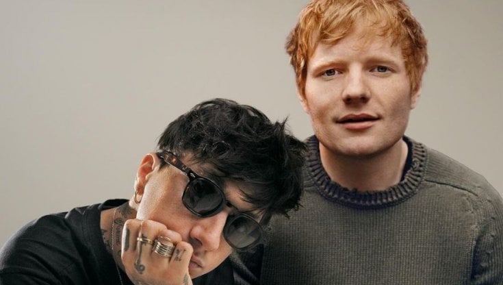 Ultimo con Ed Sheeran (Foto dal profilo  Instagram del cantautore italiano)