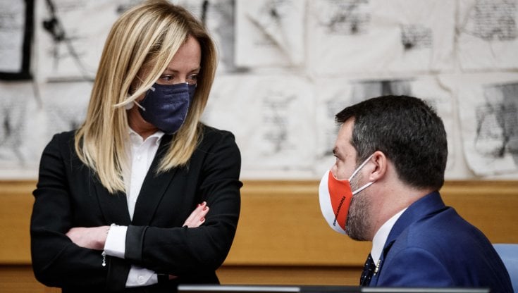 Giorgia Meloni e Matteo Salvini