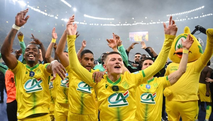 La gioia dei giocatori del Nantes