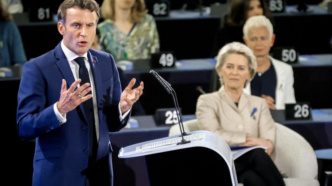 Emmanuel Macron a Strasburgo
