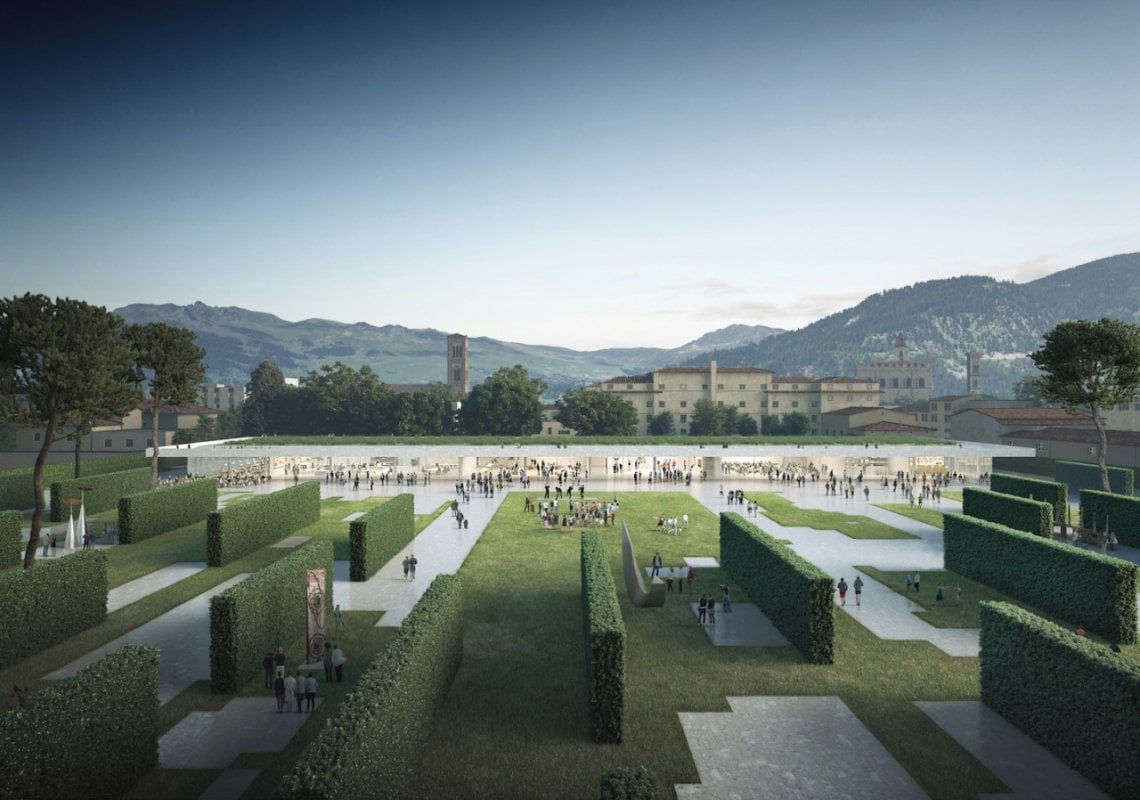 Qui sopra, il ParcoCentrale di Prato, pensato come luogo d&rsquo;incontro fra giovani artisti e imprenditori creativi, &egrave; anche un hub per eventi culturali e artistici