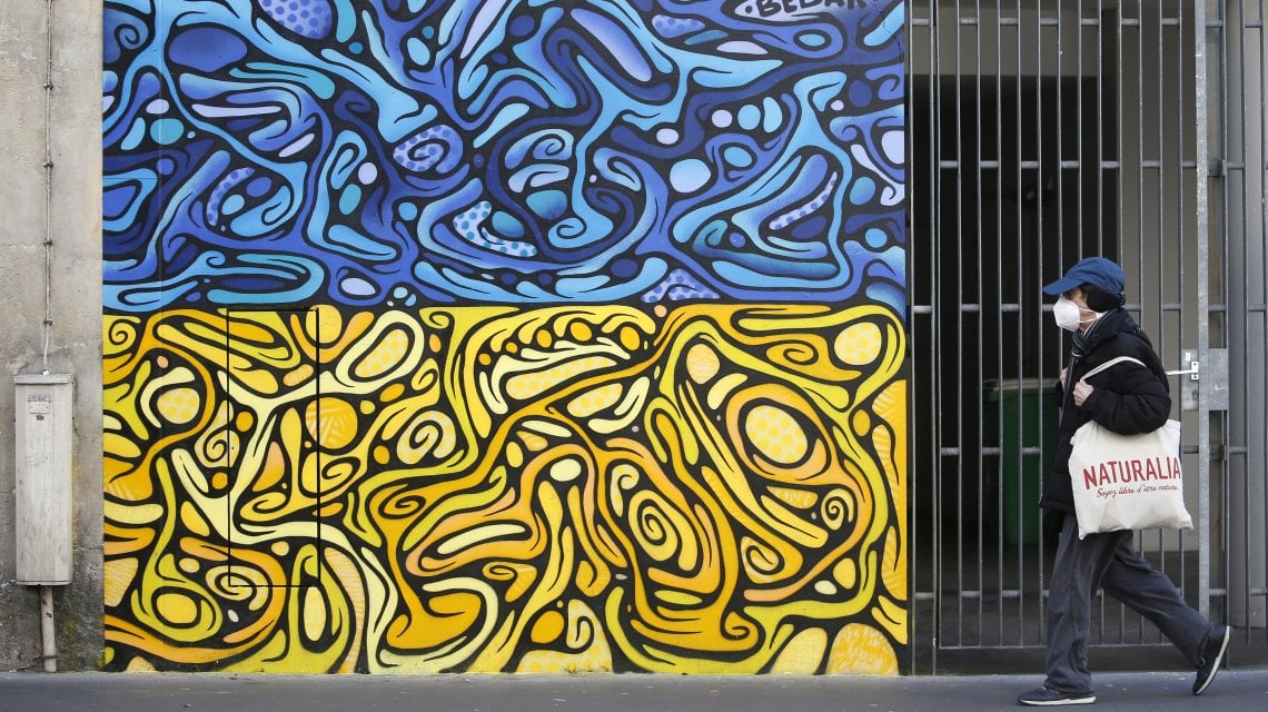 Parigi. Un affresco dell'artista di strada francese Bebar. Foto di Chesnot/Getty Images
