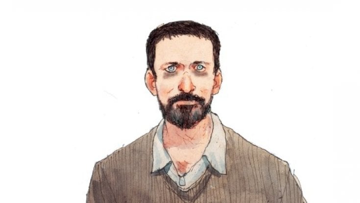 Michele Serra in un disegno di Gipi