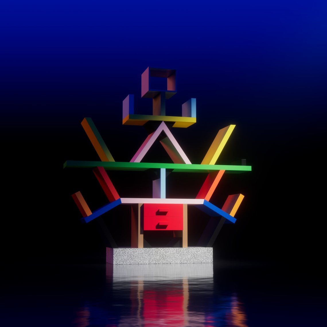 Carlton, il mobile divisorio firmato da Ettore Sottsass nel 1981, una delle opere pi&ugrave; note di Memphis