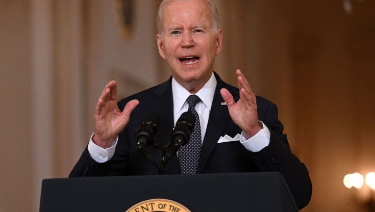 Joe Biden durante il discorso dalla Casa Bianca sulle armi