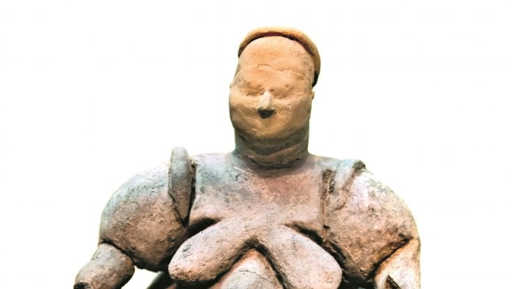 Dea Madre, santuario neolitico del sito archeologico di &Ccedil;atal H&uuml;y&uuml;k, in Anatolia centrale, VII-VI millennio a.C.