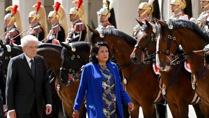 Sergio Mattarella e Salom&egrave; Zourabichvili