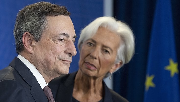 Mario Draghi e Christine Lagarde