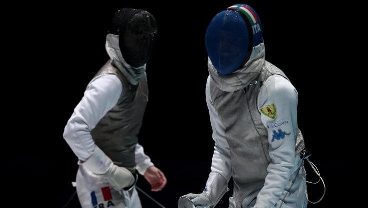 Daniele Garozzo in pedana durante la finale